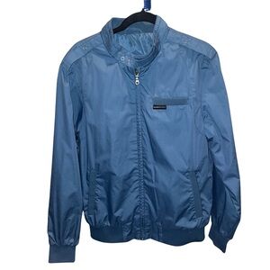 Members Only Blue Bomber Jacket Lightweight Zip Windbreaker Men’s Large